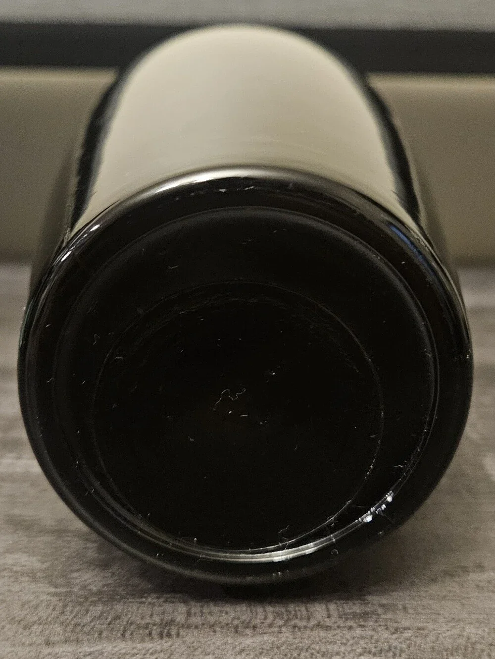 Vintage Black Amethyst Glass Vase Trio